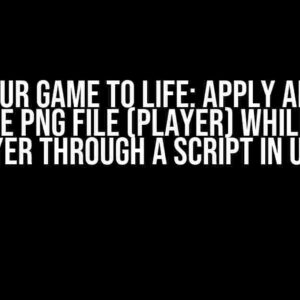 Bring Your Game to Life: Apply Animation Using One PNG File (Player) While Moving Player Through a Script in Unity