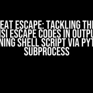 The Great Escape: Tackling the Issue with ANSI Escape Codes in Output When Running Shell Script via Python Subprocess